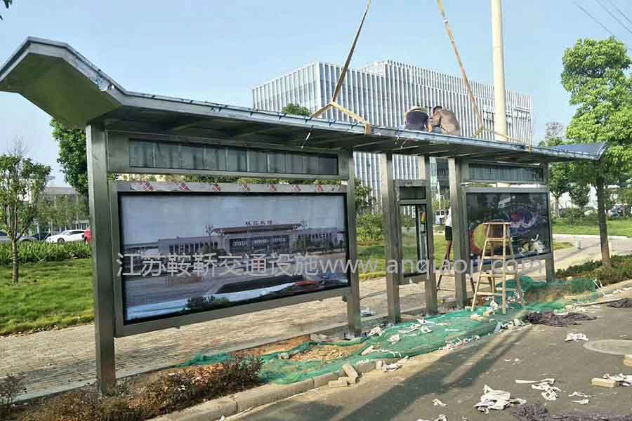 重慶不銹鋼候車亭公交站臺案例